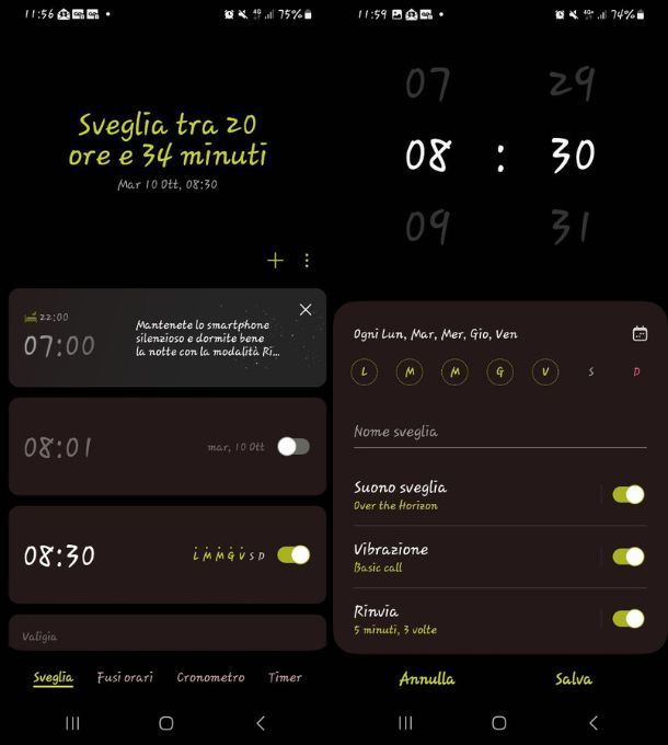 sveglia android