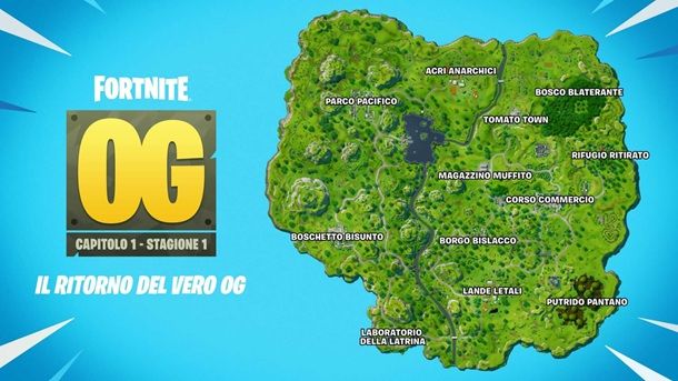 Mappa Fortnite OG