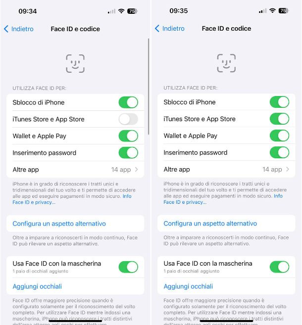 Come mettere Face ID su App Store