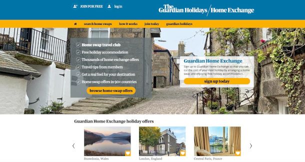 Home page Guardian Home Exchange