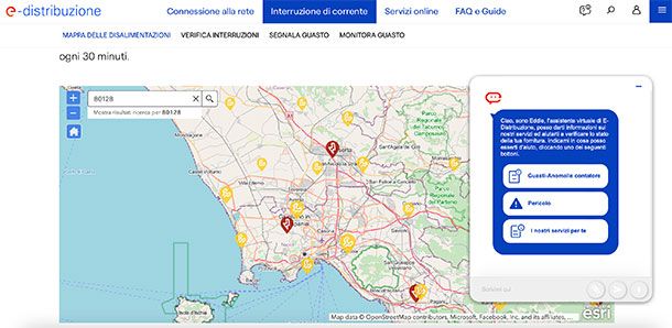 Segnalazione guasti e-distribuzione online