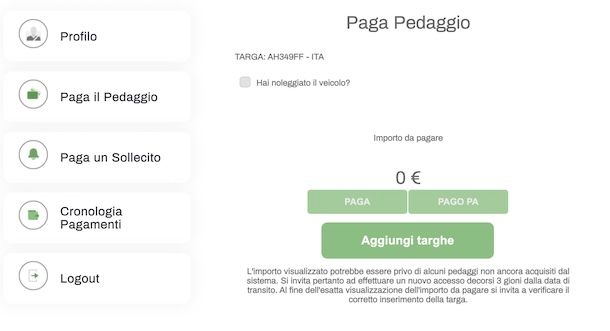 Paga il pedaggio Pedemontana