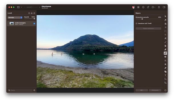 Ritocco foto con Pixelmator Pro