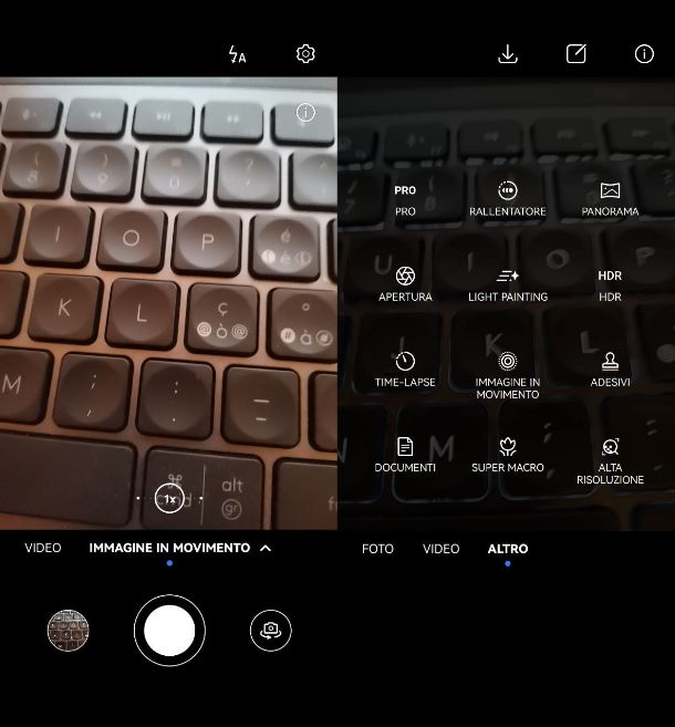 Come togliere foto in movimento Huawei