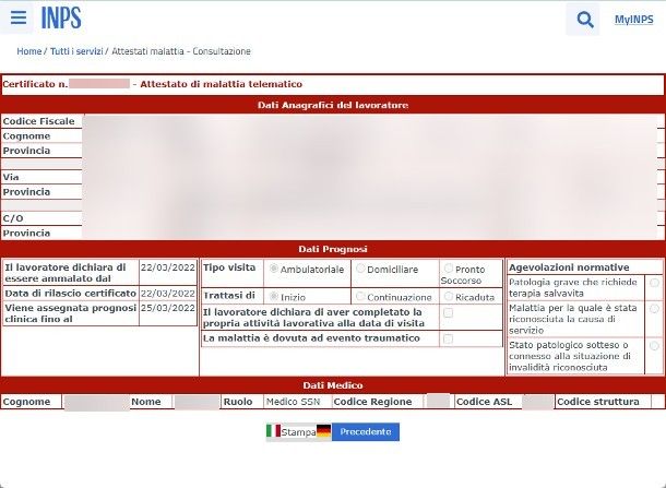 Come scaricare attestato di malattia dal sito INPS senza accesso