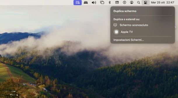 AirPlay schermo senza cavi macOS