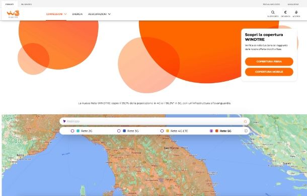 Verificare la copertura di rete