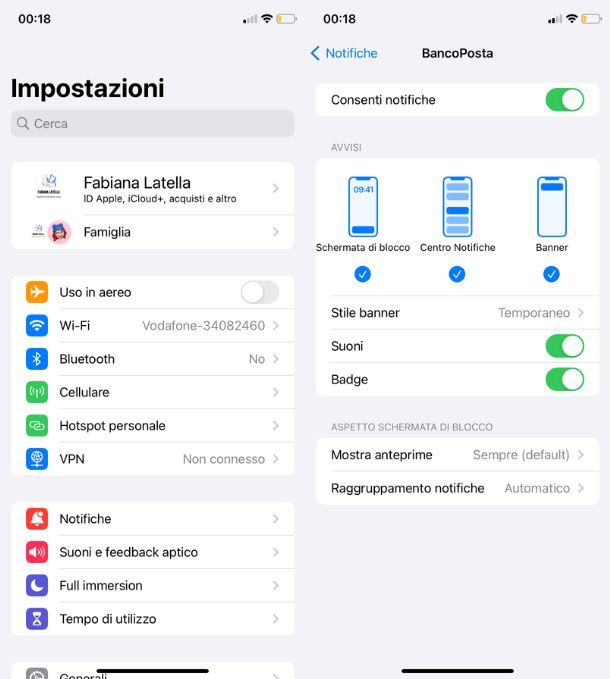 Attivare notifiche push