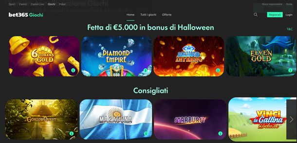 Bet365 slot page