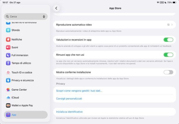 Eliminare le app superflue