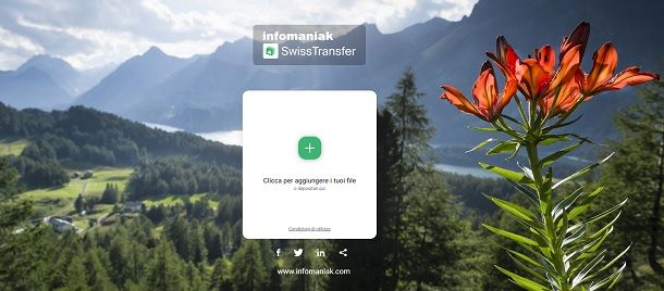 Condivisione immediata e sicura con Swisstransfer