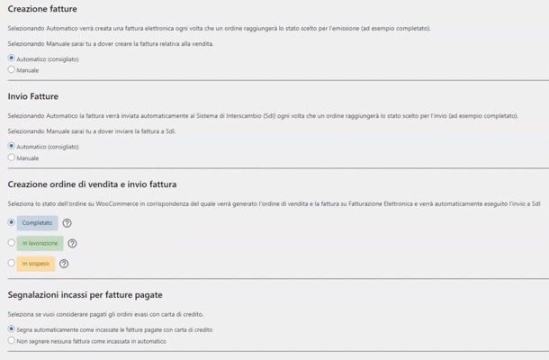 Impostazioni generali