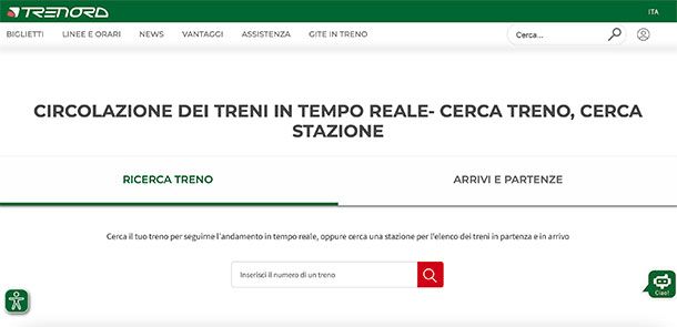 Circolazione in tempo reale Trenord