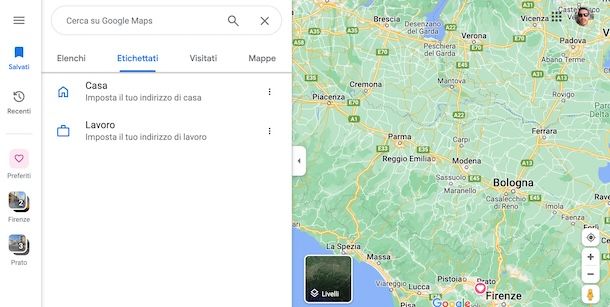 Google Maps da computer