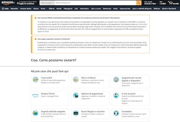 Amazon assistenza