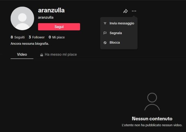 Come segnalare un profilo su TikTok