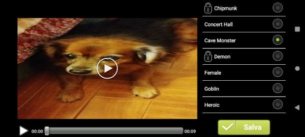 schermata app Video Voice Changer