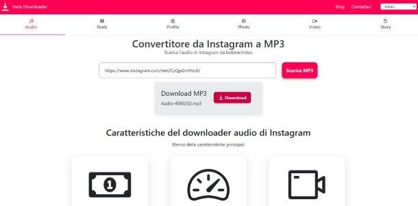 Come scaricare audio da Instagram online