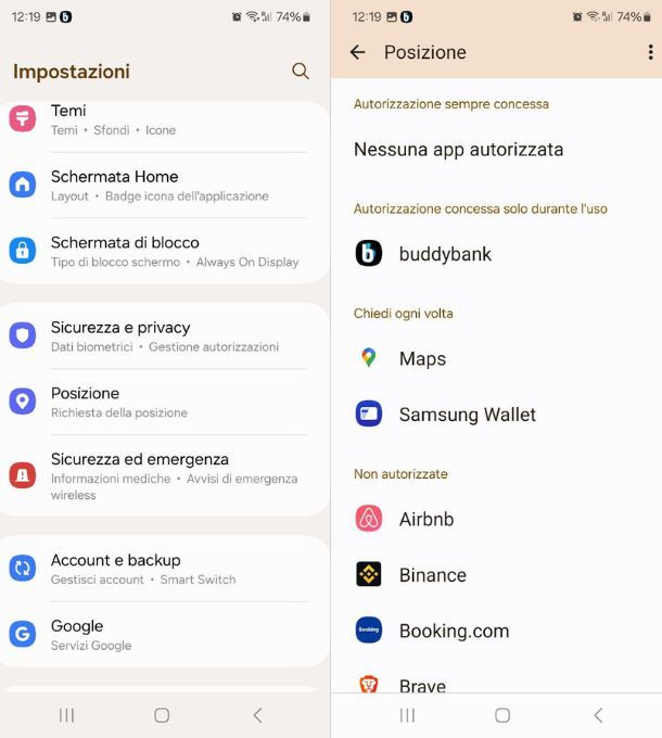 localizzazione android