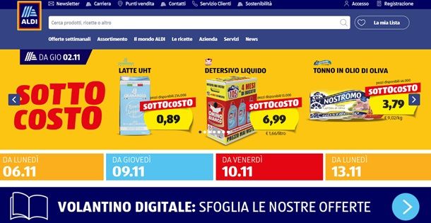 Aldi discount sito Web