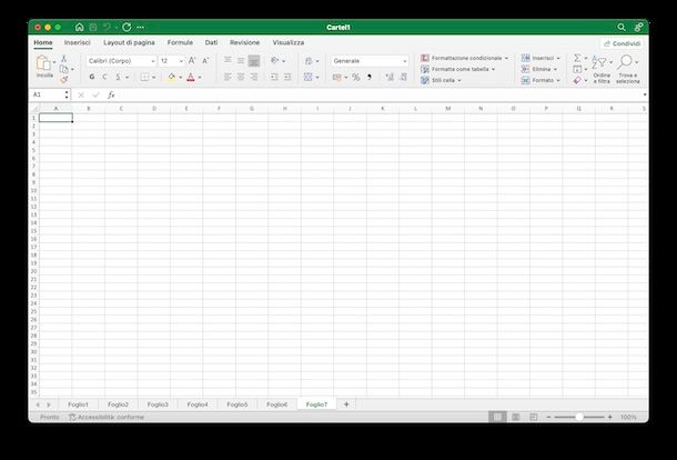 Cambiare scheda con i tasti Excel