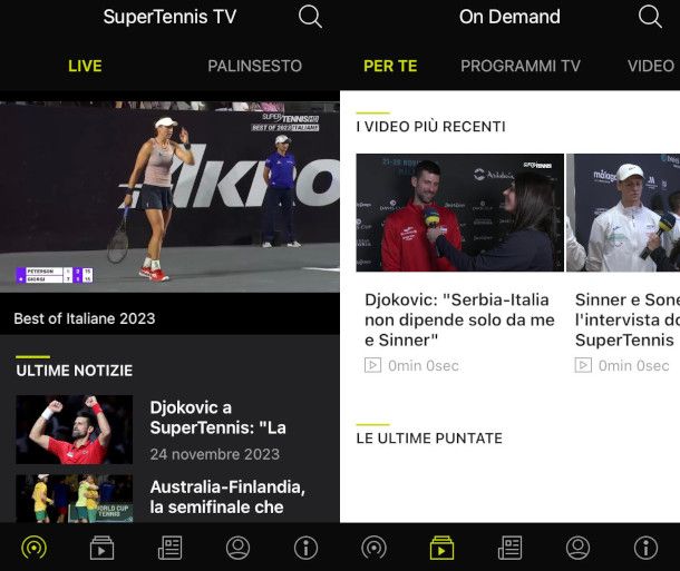 App SuperTennis TV