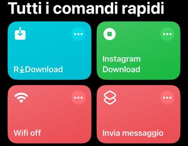 Comandi Rapidi su iOS