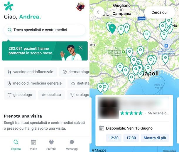 App per scrivere messaggi ai dottori