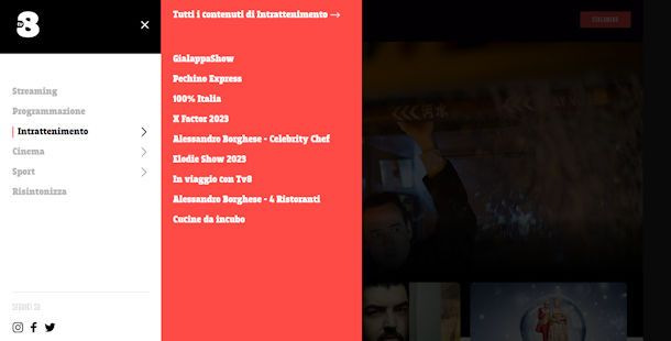 Come rivedere programmi TV8 in streaming