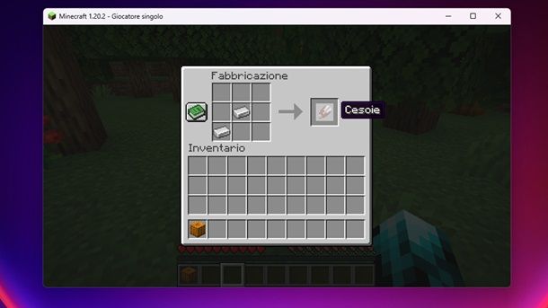 Costruire Cesoie Minecraft