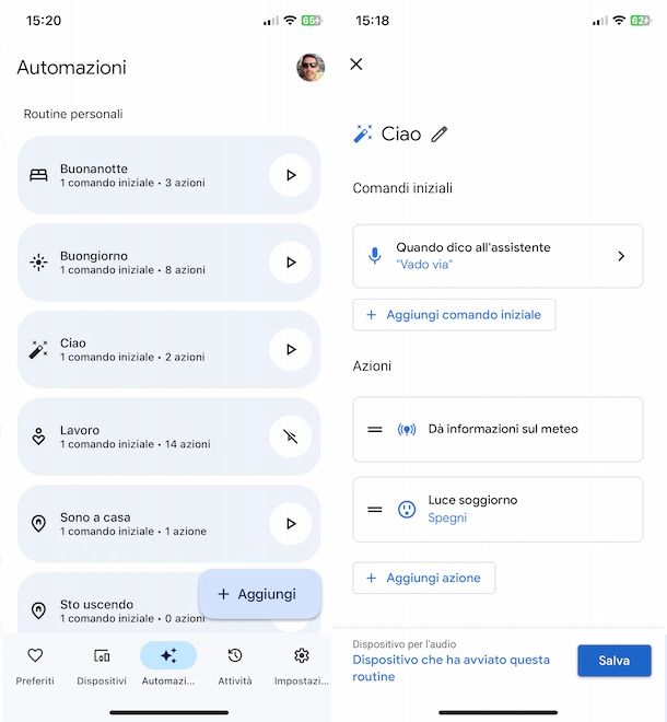 Google Home routine