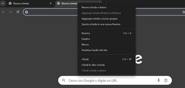 Come chiudere le schede aperte su Google Chrome da PC