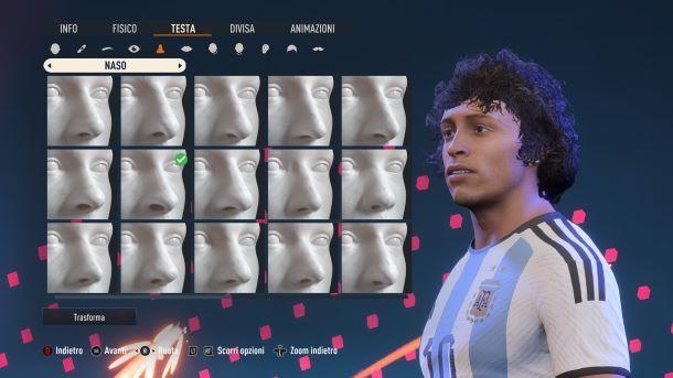 Come creare Maradona su FIFA naso