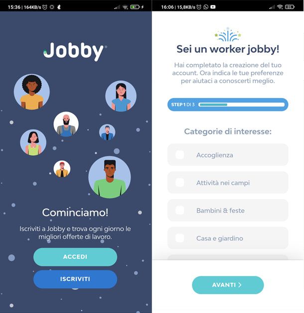 App per trovare lavoro Jobby