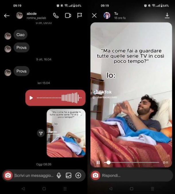 Scaricare audio da Instagram direct