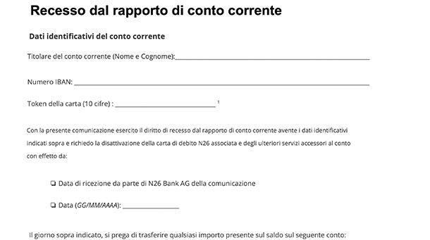 Come chiudere conto N26 se hai un IBAN italiano