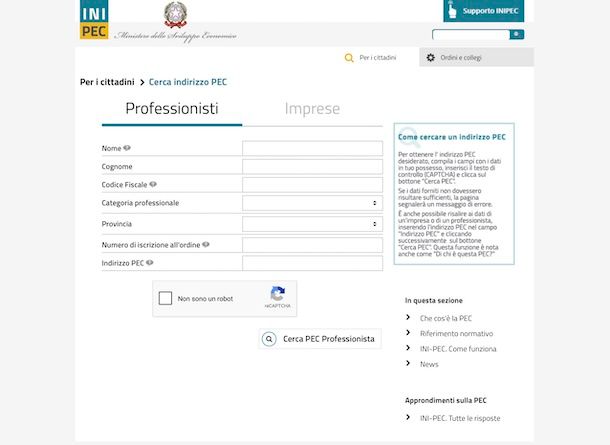 Professionisti e imprese