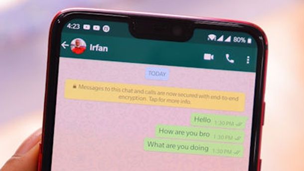 Farsi inviare uno screenshot WhatsApp
