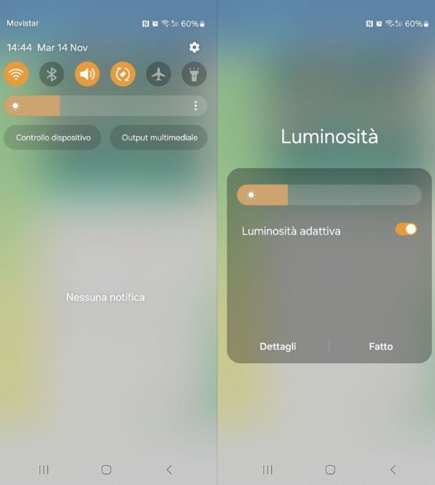 luminosità android