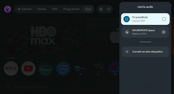 Come collegare cuffie wireless a Google TV