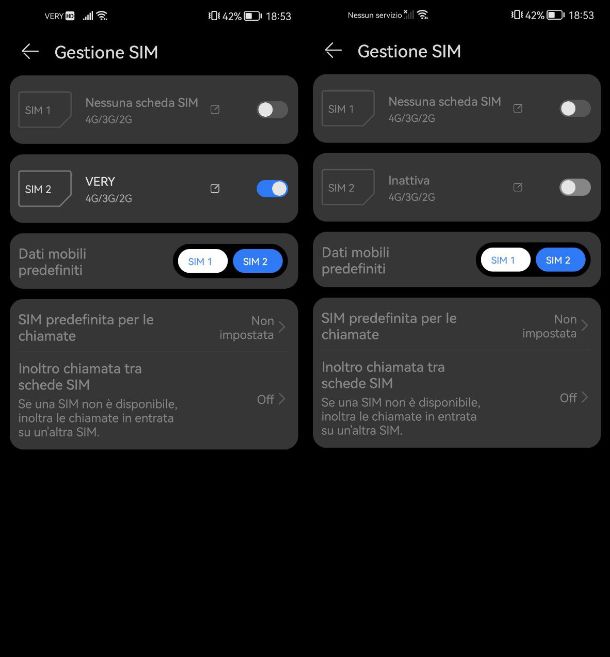 Come nascondere la seconda SIM su Huawei