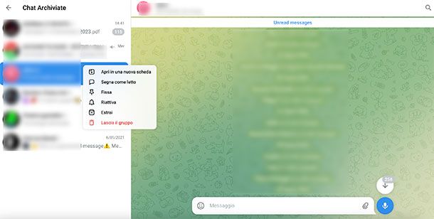 Come togliere le chat archiviate su Telegram_Computer