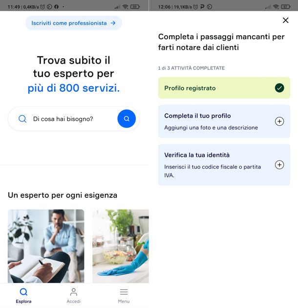 App per liberi professionisti ProntoPro