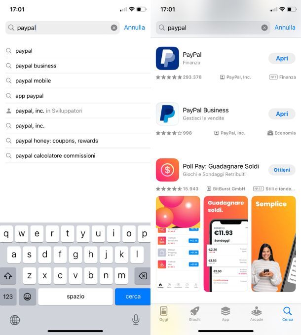 Scaricare app PayPal iPhone