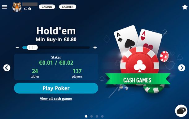 William Hill poker nel browser