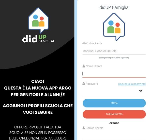 Accedere con le credenziali a didUP