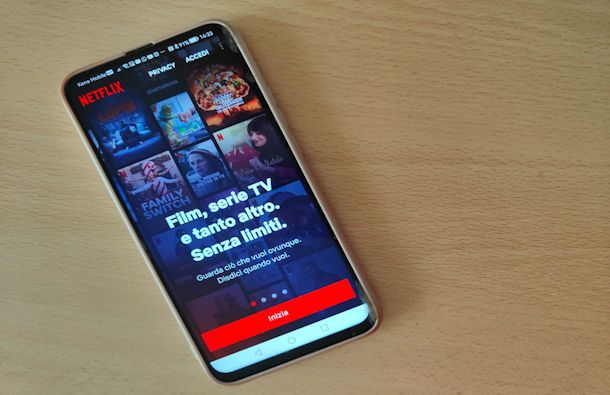 Creare account Netflix da app