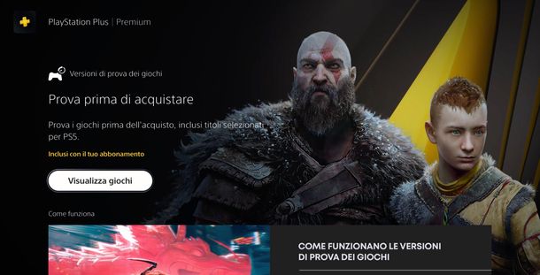 PS5 versione di prova giochi