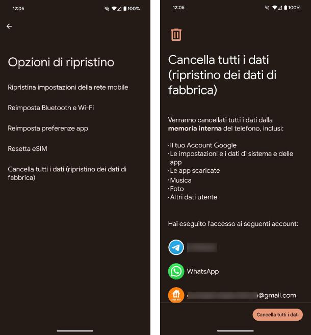 Ripristinare Android