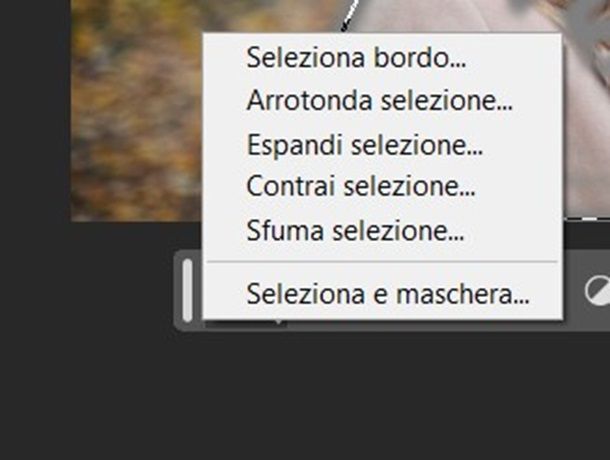 photoshop selezione bordo